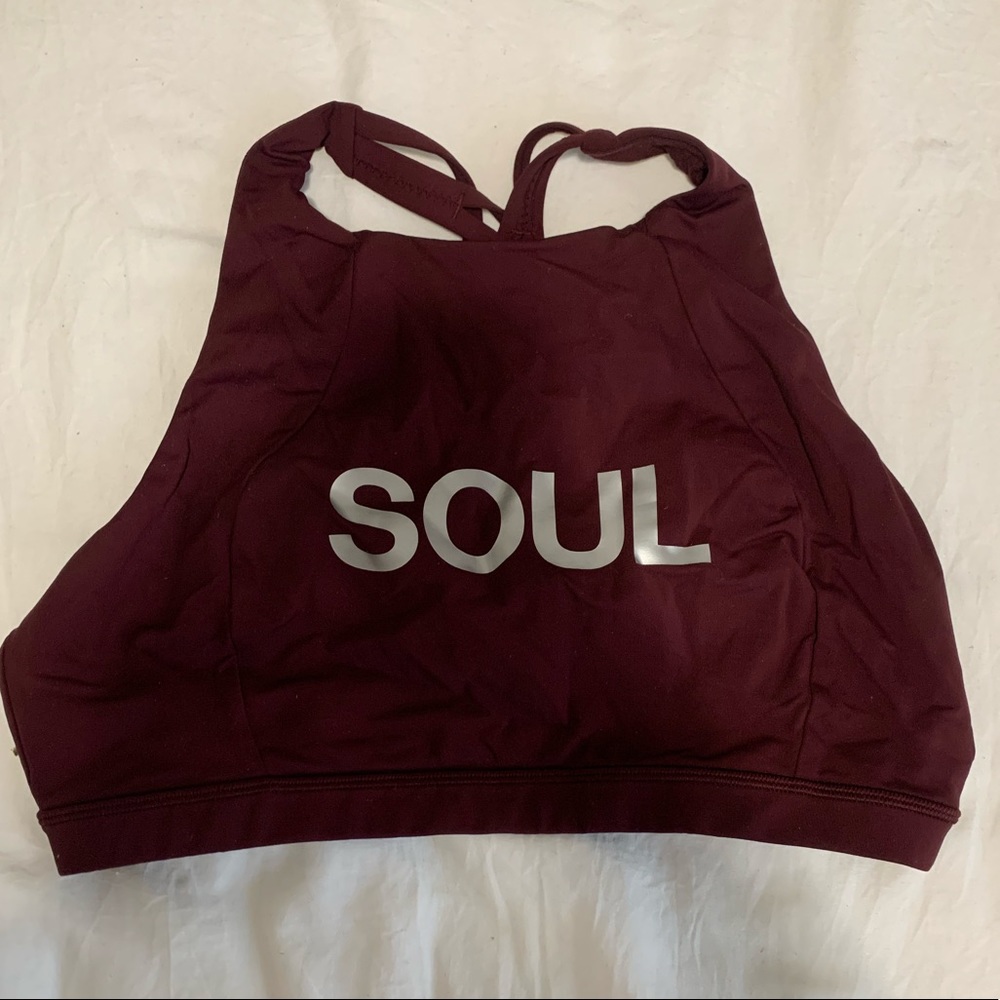 Lululemon Soulcycle Sports Bra, Size L, Maroon